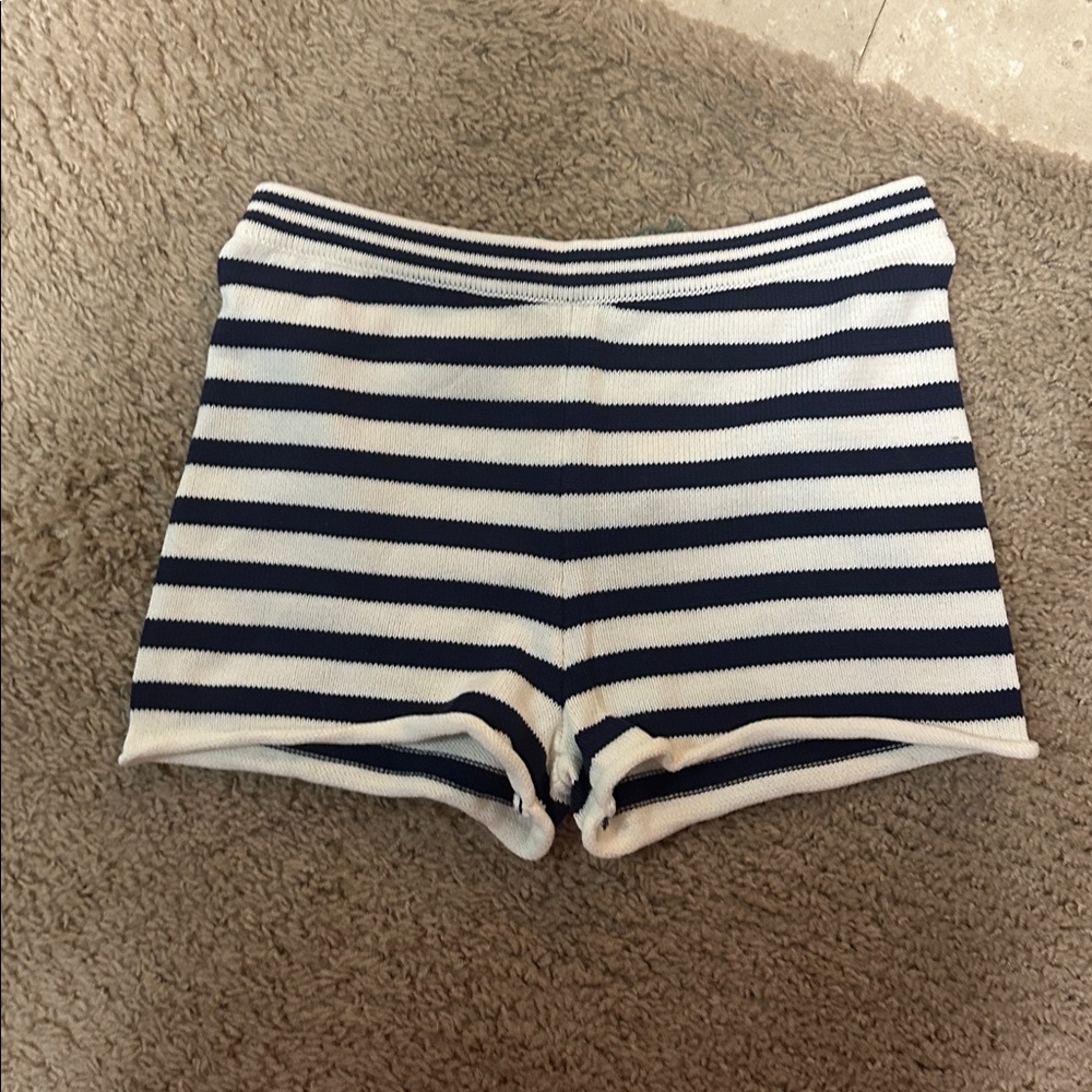 Daily Drills Navy and White Striped Athletic Shorts - Picture 4 of 4